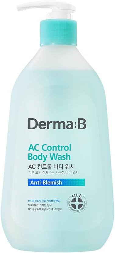 Derma B AC Control Body Wash front view pump bottle