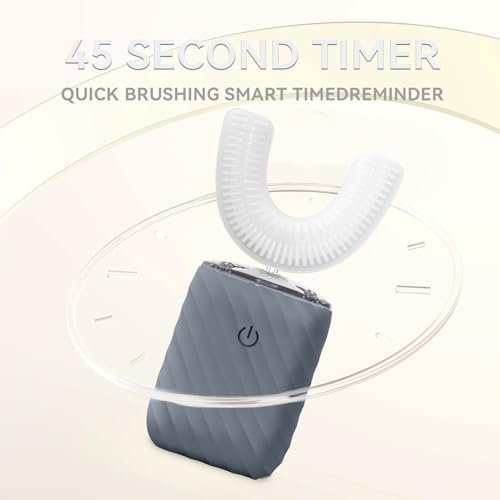 Ergonomic design of the Elotame U-shaped toothbrush in action