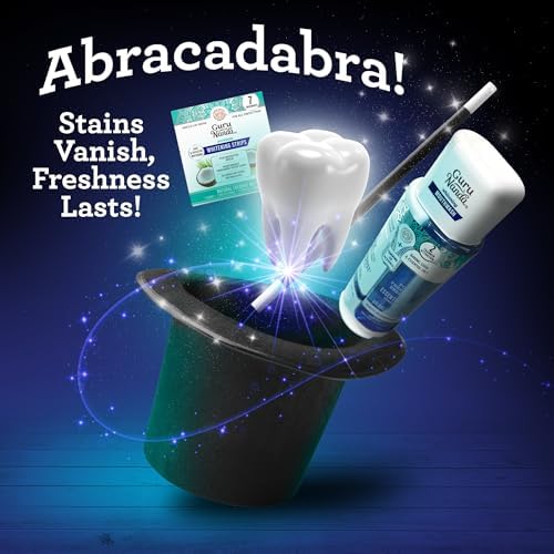 GuruNanda Oxyburst dual chamber mouthwash bottle highlighting hydrogen peroxide and essential oils chambers