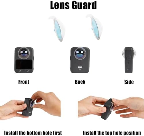 PellKing high-clarity lens guard fitted securely on DJI Osmo 360 dual sensors