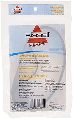 Bissell style 32074 replacement belts packaged set