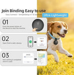 Joygiee anti loss pet tracking collar showing safe zone boundary alerts on a smartphone display.