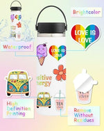 Close up of kids sticker pack variety featuring 300 unique designs