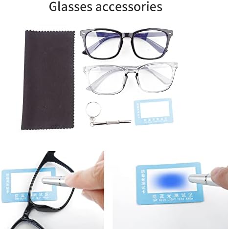 Close-up view of the clear multi-layer coated lenses minimizing reflection from digital screens.