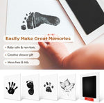 Lorzot inkless clean touch ink pad displaying the zero ink skin contact mechanism for newborns.