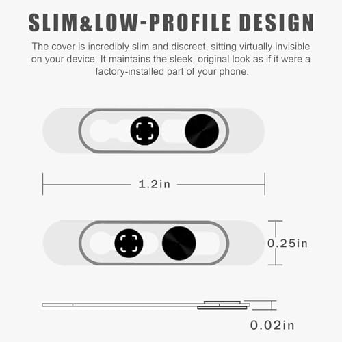 Side perspective showing the sleek low profile of the matte black privacy slide