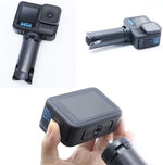 PCTC mini vlogging stand with anti-slip base pads extended on a flat surface.