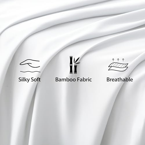 Zaizaihome white king size flat bed sheet neatly folded showcasing its silky sheen.