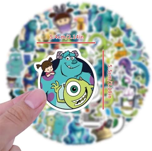 Assorted Monsters Inc vinyl decals spread out