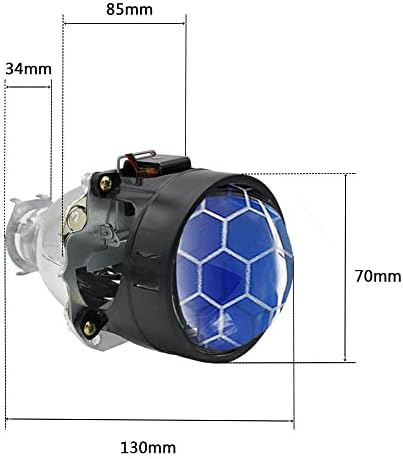 Side profile of Yufanya 2.5 inch automotive retrofit lens