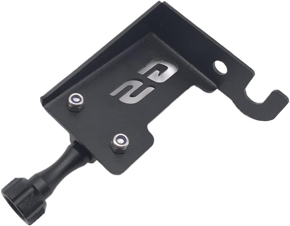GIDIBII motorcycle front left camera mount bracket showing premium steel construction.