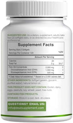 Premium burpless lemon flavored omega 3 fish oil softgels arranged next to the packaging bottle