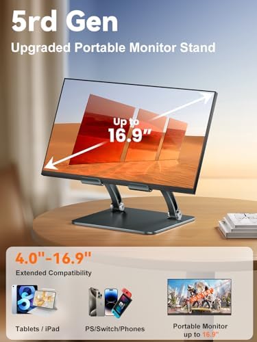 Tounee premium metal desktop dock holding a large iPad Pro in landscape orientation.