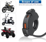 Fahren BlueFire Type-C and USB dual port charger angled side view installed on handlebars.