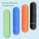 Sestball stainless steel tongue cleaner kit unboxed showing all four premium scrapers and matching cases.