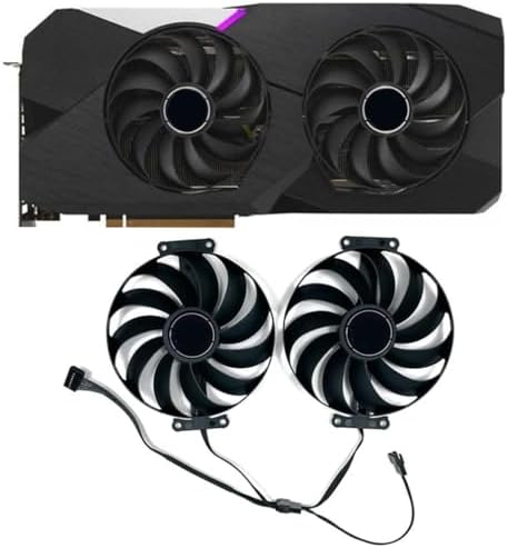 WLQTKST replacement GPU cooler fans back view displaying the motor sticker with model number FDC10U12S9-C