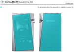 Close up of anti-glare matte screen protector applied to Astell and Kern SR25 device