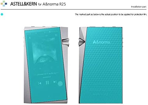 Close up of anti-glare matte screen protector applied to Astell and Kern SR25 device