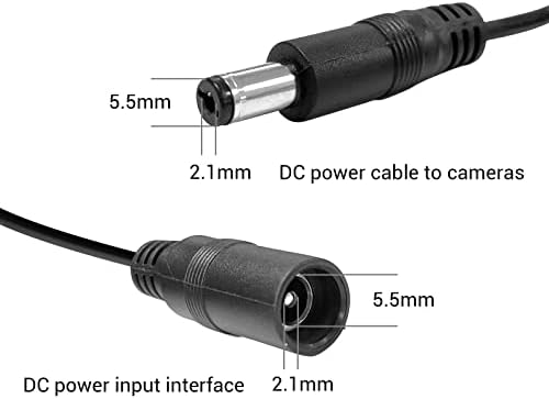 Tigersecu security system power accessory laid flat showing build quality and wire length