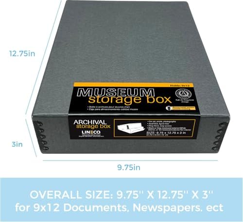 Close up of reinforced metal edge on gray archival box