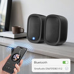 Side profile view of Saiyin 40W stereo speakers for home audio