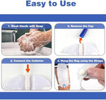Three pack of Gadget Beyond premium urinary drainage bags packaging