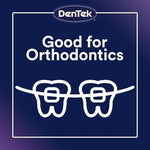 DenTek Easy Brush used for cleaning around dental braces