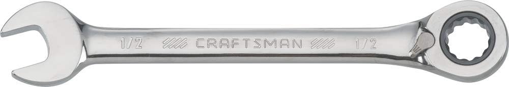 Craftsman ratcheting wrench front view showing 1/2 inch size marking