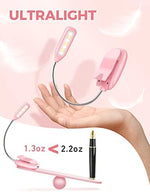 Monotremp LED book light displaying the three different color temperature options side by side.