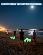 Family playing outdoor backyard golf with Hotwind glow balls