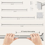 Haryaers adjustable curtain rod used as a closet storage rail