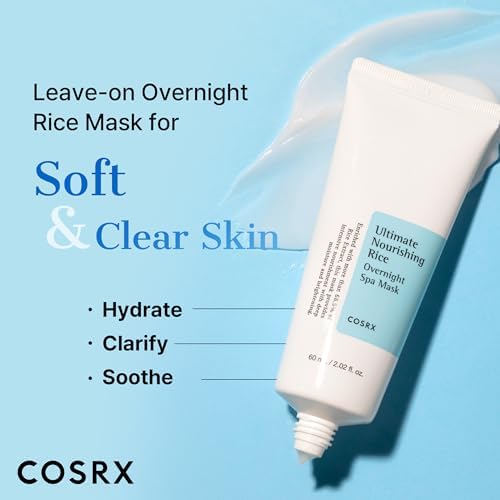 COSRX three in one rice extract moisturizer tube on clean background