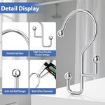 Goowin rust proof silver hangers holding heavy curtain and liner