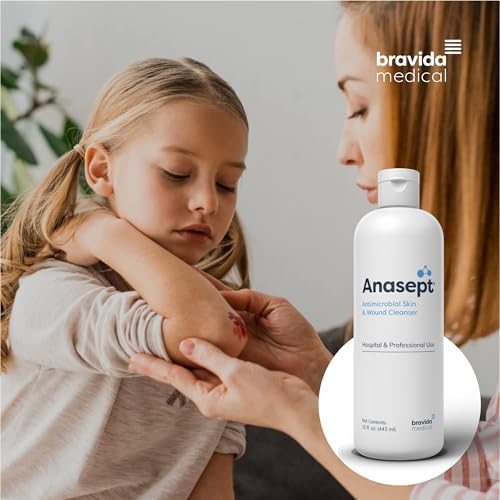 Anasept sterile cleanser bottle for injury care and infection prevention