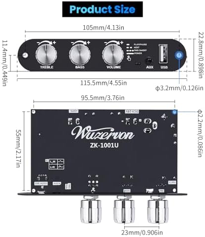 ARRAROWN portable boombox amplifier module highlighting the compact design for outdoor speakers.