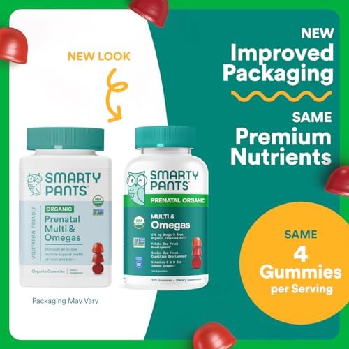 SmartyPants prenatal gummy vitamin nutrition facts label