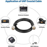 Mookeerf antenna cable connected to SWR meter