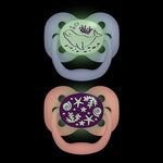 Dr Brown's Natural Flow Baby,Infant Silicone Dr. Brown's Advantage Pacifiers, Stage 1, Glow in The Dark, Pack of 2, Pink, Birth+ to 6M - Image 5