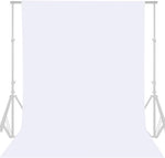 GFCC white polyester photography backdrop front view showing seamless texture