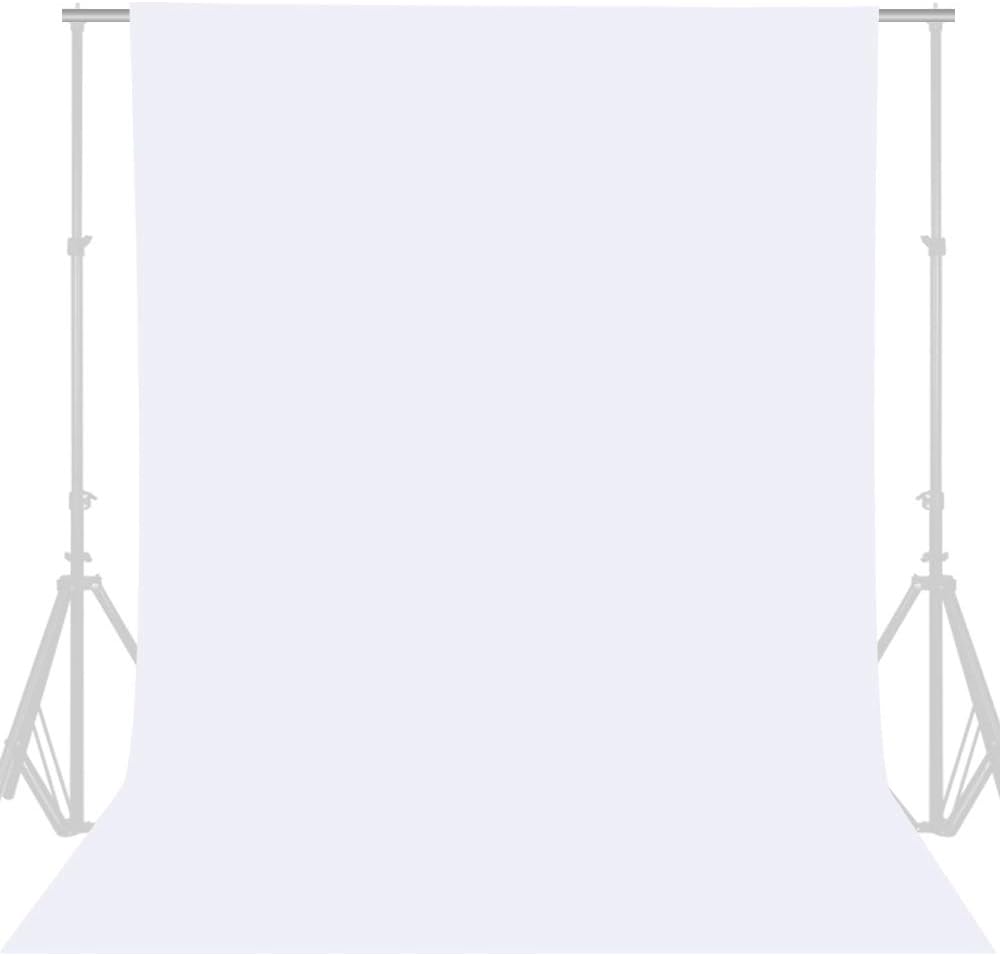 GFCC white polyester photography backdrop front view showing seamless texture