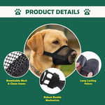 OHNSO medium dog muzzle adjustable velcro strap details