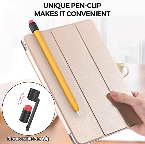Premium retro school pencil inspired silicone grip sleeve showcasing its shock absorbing material.