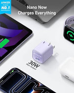 Anker 511 Nano 3 USB C adapter with prongs folded flat