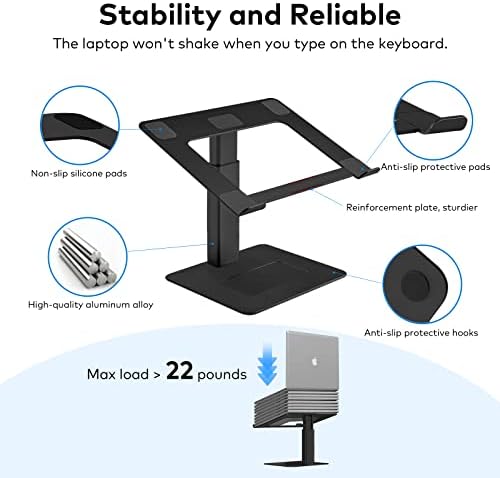 VECOFO sturdy computer holder with non slip silicone pads on desk