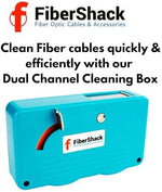 Fibershack cleaning box with internal tape mechanism visible