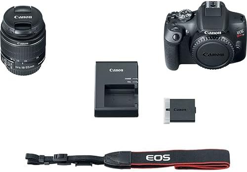 USA imported Canon camera starter bundle contents laid out on a clean background