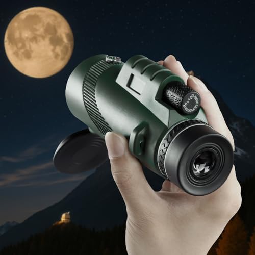 Generic portable monocular scope side profile highlighting the rubberized slip resistant texture.
