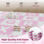 Honey Joy alphabet play mat showing removable letter detail