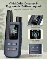 Heavy duty rechargeable electronic dog collar highlighting adjustable vibration and beep modes.