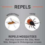 Repel 100 heavy duty bug spray product display text close up